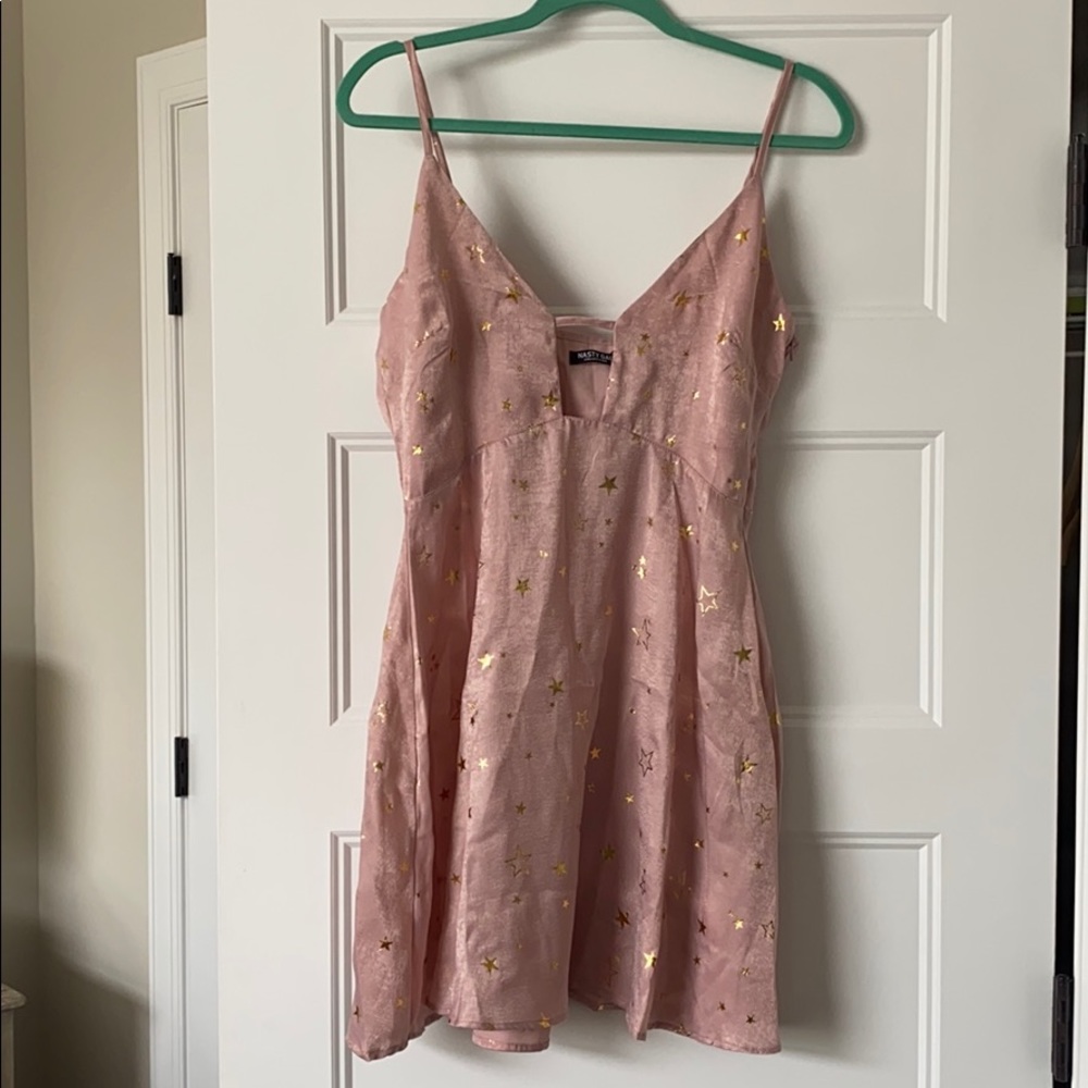 Nasty Gal Star Crossed Lovers Satin Mini Dress